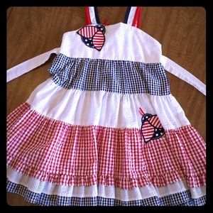 Red, white and blue dress